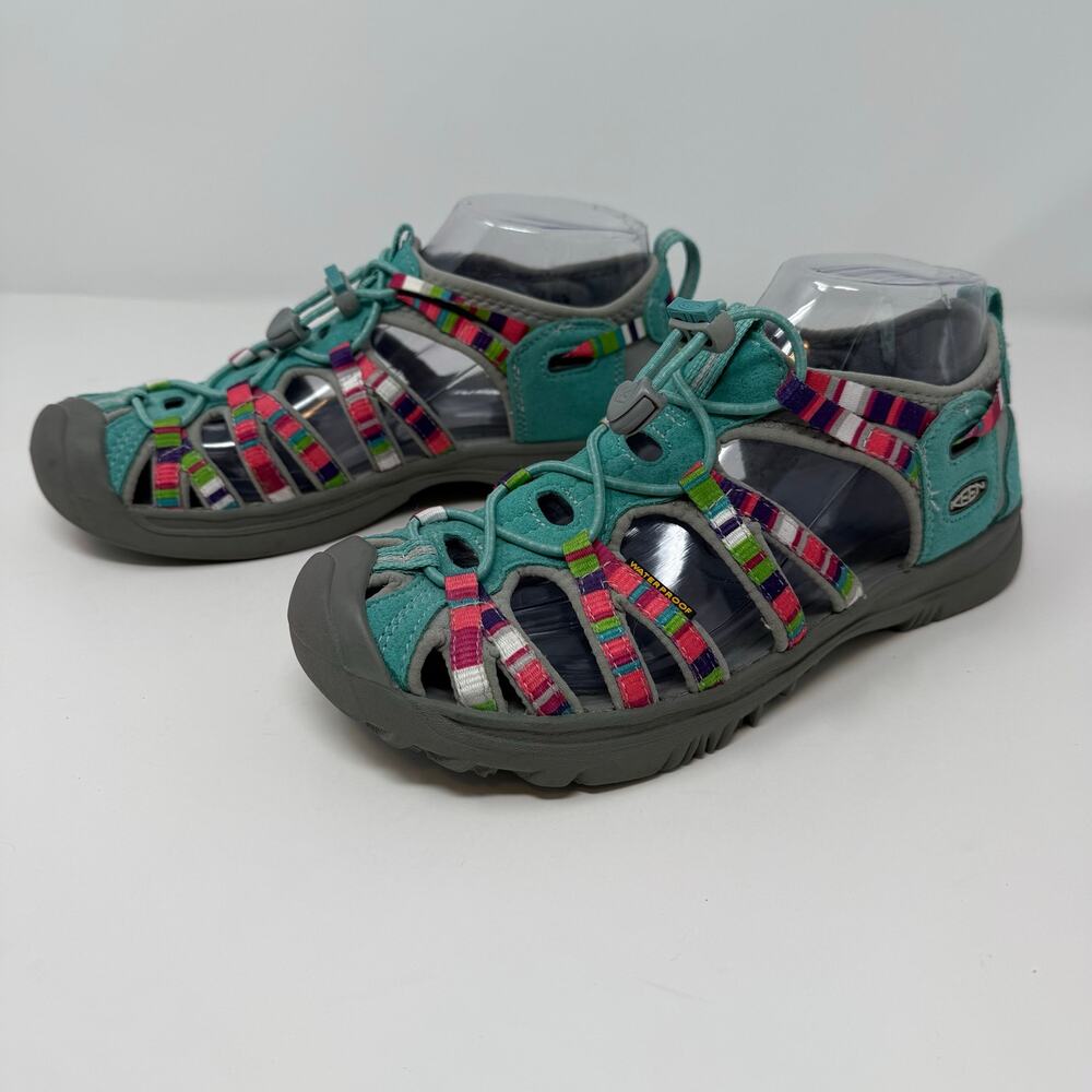 Keen Whisper Raya Fusion Strap Sandals Women's 6 Teal Pink Hiking Summer - Picture 2 of 12